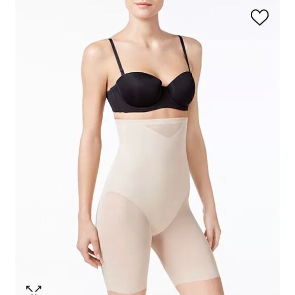 Miraclesuit extra firm tummy control sheer trim thigh slimmer shape wear nude - Picture 1 of 5